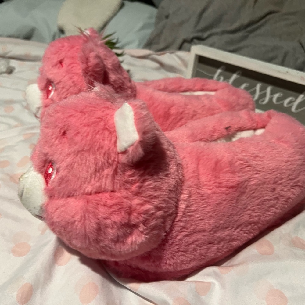 Pink Bear Slippers